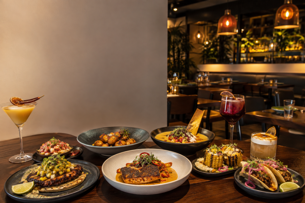 Fusion restaurant in Hawthorn featuring elegant South American and Indian fusion dishes, signature cocktails, and a stylish modern dining atmosphere.